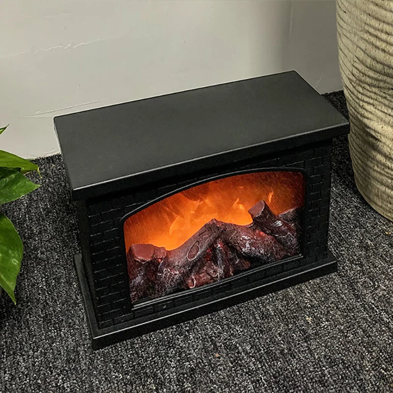 Lampka LED z efektem ognia - kompaktowy design, zasilanie USB lub baterie