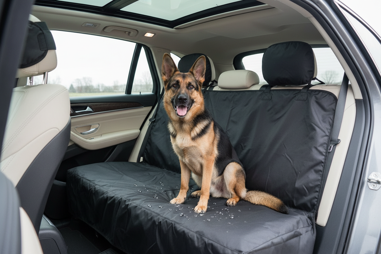 Pokrowiec samochodowy dla psa - owczarek niemiecki