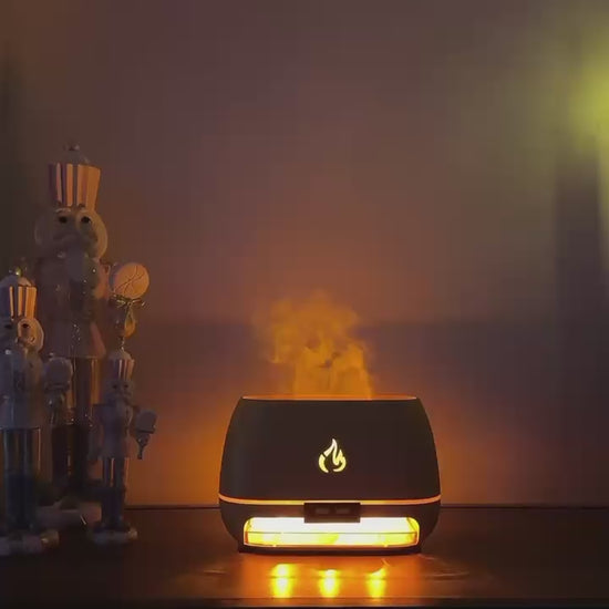 Dyfuzor z solą himalajską - demonstracja kolorowego podświetlenia LED