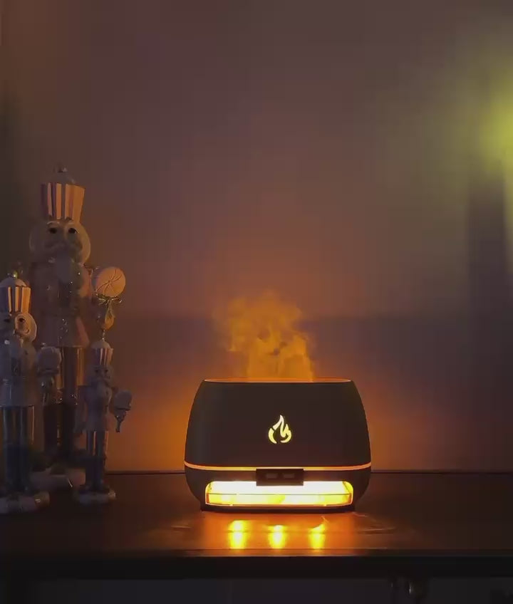 Dyfuzor z solą himalajską - demonstracja kolorowego podświetlenia LED